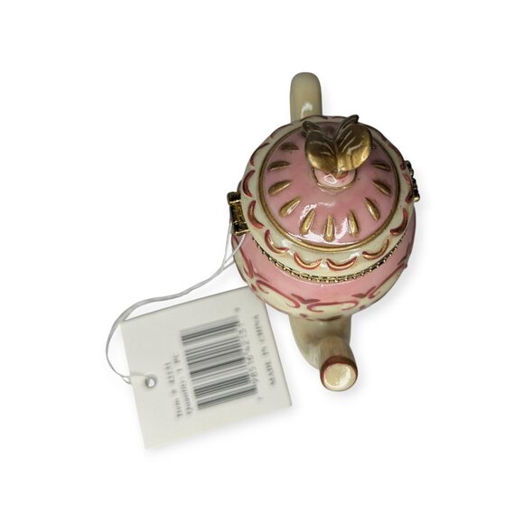 Vintage 1999 NWT A Special Place Ceramic Hinged Tea Pot Trinket Vessel w/Box 4" - Picture 5 of 13